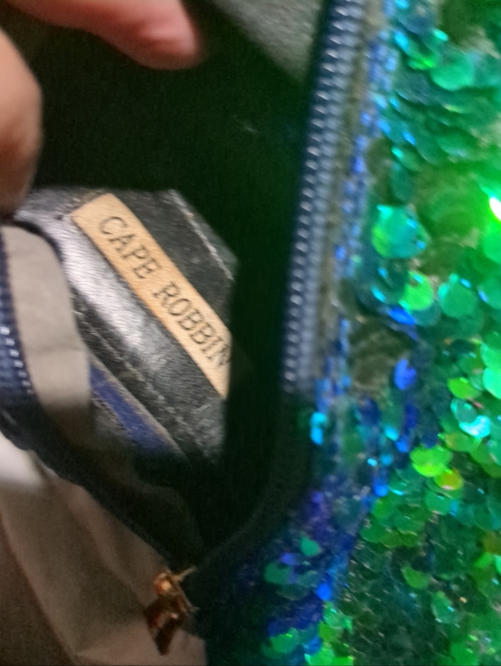 Cape Robbin Thigh High Mermaid Sequin Blue Green Open Toe Fetish Boots Size 7 - Picture 12 of 12